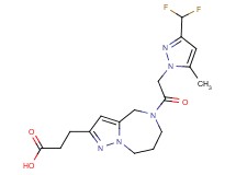 3-(5-{[3-(difluoromethyl)-5-methyl-1H-pyrazol-1-yl]acetyl}-5,6,7,8-tetrahydro-4H-pyrazolo[1,5-a][1,4]diazepin-2-yl)propanoic acid