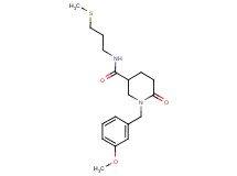 1-(3-methoxybenzyl)-N-[3-(methylthio)propyl]-6-oxo-3-piperidinecarboxamide