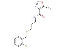N-{3-[(2-fluorobenzyl)thio]propyl}-5-methyl-1,3-oxazole-4-carboxamide