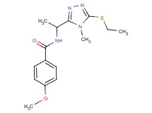 N-{1-[5-(ethylthio)-4-methyl-4H-1,2,4-triazol-3-yl]ethyl}-4-methoxybenzamide