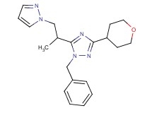 1-benzyl-5-[1-methyl-2-(1H-pyrazol-1-yl)ethyl]-3-(tetrahydro-2H-pyran-4-yl)-1H-1,2,4-triazole