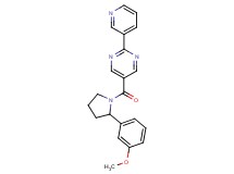 5-{[2-(3-methoxyphenyl)-1-pyrrolidinyl]carbonyl}-2-(3-pyridinyl)pyrimidine