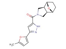 (1R*,2R*,6S*,7S*)-4-{[3-(5-methyl-2-furyl)-1H-pyrazol-5-yl]carbonyl}-10-oxa-4-azatricyclo[5.2.1.0~2,6~]decane