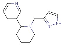3-[1-(1H-pyrazol-3-ylmethyl)-2-piperidinyl]pyridine bis(trifluoroacetate)