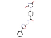 4-(2,4-dioxo-1-imidazolidinyl)-N-[(5-phenyl-1,3,4-oxadiazol-2-yl)methyl]benzamide