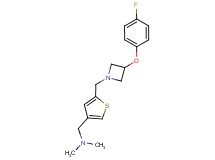 1-(5-{[3-(4-fluorophenoxy)azetidin-1-yl]methyl}-3-thienyl)-N,N-dimethylmethanamine