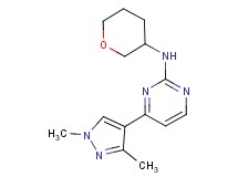 4-(1,3-dimethyl-1H-pyrazol-4-yl)-N-(tetrahydro-2H-pyran-3-yl)pyrimidin-2-amine