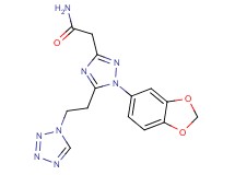 2-{1-(1,3-benzodioxol-5-yl)-5-[2-(1H-tetrazol-1-yl)ethyl]-1H-1,2,4-triazol-3-yl}acetamide