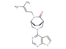 (1S*,5R*)-6-(3-methyl-2-buten-1-yl)-3-thieno[2,3-d]pyrimidin-4-yl-3,6-diazabicyclo[3.2.2]nonan-7-one
