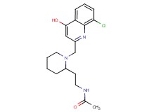 N-(2-{1-[(8-chloro-4-hydroxyquinolin-2-yl)methyl]piperidin-2-yl}ethyl)acetamide