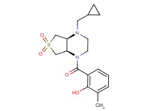 2-{[(4aS*,7aR*)-4-(cyclopropylmethyl)-6,6-dioxidohexahydrothieno[3,4-b]pyrazin-1(2H)-yl]carbonyl}-6-methylphenol