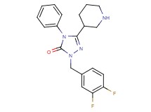 2-(3,4-difluorobenzyl)-4-phenyl-5-(3-piperidinyl)-2,4-dihydro-3H-1,2,4-triazol-3-one hydrochloride