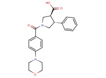 (3S*,4R*)-1-(4-morpholin-4-ylbenzoyl)-4-phenylpyrrolidine-3-carboxylic acid