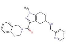 3-(3,4-dihydro-2(1H)-isoquinolinylcarbonyl)-1-methyl-N-(2-pyridinylmethyl)-4,5,6,7-tetrahydro-1H-indazol-5-amine
