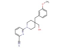 6-[4-(hydroxymethyl)-4-(3-methoxybenzyl)piperidin-1-yl]pyridine-2-carbonitrile