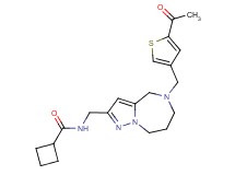 N-({5-[(5-acetyl-3-thienyl)methyl]-5,6,7,8-tetrahydro-4H-pyrazolo[1,5-a][1,4]diazepin-2-yl}methyl)cyclobutanecarboxamide