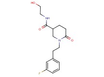 1-[2-(3-fluorophenyl)ethyl]-N-(2-hydroxyethyl)-6-oxo-3-piperidinecarboxamide