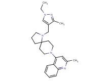 4-{1-[(1-ethyl-3-methyl-1H-pyrazol-4-yl)methyl]-1,8-diazaspiro[4.5]dec-8-yl}-2-methylquinoline