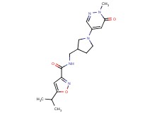5-isopropyl-N-{[1-(1-methyl-6-oxo-1,6-dihydro-4-pyridazinyl)-3-pyrrolidinyl]methyl}-3-isoxazolecarboxamide