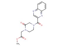 methyl [2-oxo-4-(2-quinoxalinylcarbonyl)-1-piperazinyl]acetate