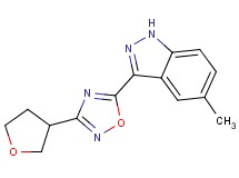 5-methyl-3-[3-(tetrahydrofuran-3-yl)-1,2,4-oxadiazol-5-yl]-1H-indazole