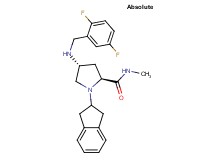 (4R)-4-[(2,5-difluorobenzyl)amino]-1-(2,3-dihydro-1H-inden-2-yl)-N-methyl-L-prolinamide
