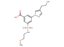 3-[4-(2-hydroxyethyl)-1H-pyrazol-1-yl]-5-{[(2-methoxyethyl)amino]sulfonyl}benzoic acid
