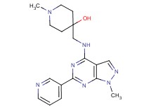 1-methyl-4-({[1-methyl-6-(3-pyridinyl)-1H-pyrazolo[3,4-d]pyrimidin-4-yl]amino}methyl)-4-piperidinol