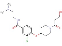 3-chloro-N-[2-(dimethylamino)ethyl]-4-{[1-(3-hydroxypropanoyl)piperidin-4-yl]oxy}benzamide