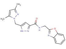 N-(1,3-benzoxazol-2-ylmethyl)-5-[(3,5-dimethyl-1H-pyrazol-1-yl)methyl]-1H-pyrazole-3-carboxamide