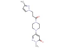 2-methyl-5-{4-[3-(3-methyl-1H-pyrazol-1-yl)propanoyl]-1-piperazinyl}-3(2H)-pyridazinone