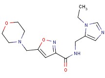 N-[(1-ethyl-1H-imidazol-5-yl)methyl]-5-(morpholin-4-ylmethyl)isoxazole-3-carboxamide