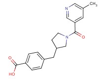 4-({1-[(5-methylpyridin-3-yl)carbonyl]pyrrolidin-3-yl}methyl)benzoic acid