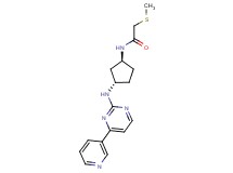 2-(methylthio)-N-((1S*,3S*)-3-{[4-(3-pyridinyl)-2-pyrimidinyl]amino}cyclopentyl)acetamide