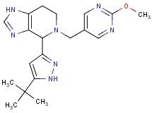 4-(5-tert-butyl-1H-pyrazol-3-yl)-5-[(2-methoxypyrimidin-5-yl)methyl]-4,5,6,7-tetrahydro-1H-imidazo[4,5-c]pyridine