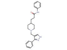 N-phenyl-3-{1-[(3-phenyl-1H-pyrazol-4-yl)methyl]-4-piperidinyl}propanamide