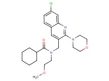 N-{[7-chloro-2-(4-morpholinyl)-3-quinolinyl]methyl}-N-(2-methoxyethyl)cyclohexanecarboxamide