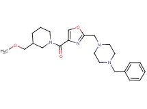 1-benzyl-4-[(4-{[3-(methoxymethyl)-1-piperidinyl]carbonyl}-1,3-oxazol-2-yl)methyl]piperazine