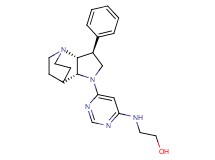 2-({6-[(2R*,3S*,6R*)-3-phenyl-1,5-diazatricyclo[5.2.2.0~2,6~]undec-5-yl]-4-pyrimidinyl}amino)ethanol