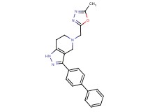 3-biphenyl-4-yl-5-[(5-methyl-1,3,4-oxadiazol-2-yl)methyl]-4,5,6,7-tetrahydro-1H-pyrazolo[4,3-c]pyridine