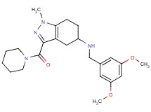 N-(3,5-dimethoxybenzyl)-1-methyl-3-(1-piperidinylcarbonyl)-4,5,6,7-tetrahydro-1H-indazol-5-amine
