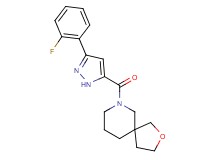 7-{[3-(2-fluorophenyl)-1H-pyrazol-5-yl]carbonyl}-2-oxa-7-azaspiro[4.5]decane