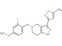 5-(2-fluoro-4-methoxybenzyl)-3-(5-methyl-3-isoxazolyl)-4,5,6,7-tetrahydro-1H-pyrazolo[4,3-c]pyridine