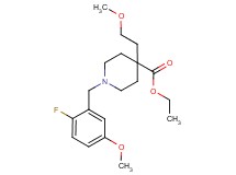 ethyl 1-(2-fluoro-5-methoxybenzyl)-4-(2-methoxyethyl)-4-piperidinecarboxylate