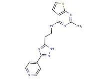 2-methyl-N-[2-(3-pyridin-4-yl-1H-1,2,4-triazol-5-yl)ethyl]thieno[2,3-d]pyrimidin-4-amine