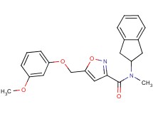 N-(2,3-dihydro-1H-inden-2-yl)-5-[(3-methoxyphenoxy)methyl]-N-methylisoxazole-3-carboxamide