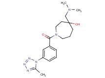 4-[(dimethylamino)methyl]-1-[3-(5-methyl-1H-tetrazol-1-yl)benzoyl]-4-azepanol