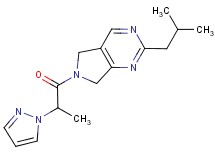 2-isobutyl-6-[2-(1H-pyrazol-1-yl)propanoyl]-6,7-dihydro-5H-pyrrolo[3,4-d]pyrimidine