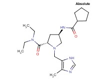 (4R)-4-[(cyclopentylcarbonyl)amino]-N,N-diethyl-1-[(4-methyl-1H-imidazol-5-yl)methyl]-L-prolinamide