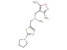 1-(3,5-dimethylisoxazol-4-yl)-N-methyl-N-[(2-pyrrolidin-1-yl-1,3-thiazol-5-yl)methyl]methanamine